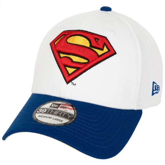 Superman Logo Home Colors New Era 39Thirty Fitted Hat-Medium/Large