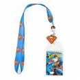 thumbnail image 1 of Superman Logo Lanyard Keychain ID Badge Holder With Rubber Charm, 1 of 2