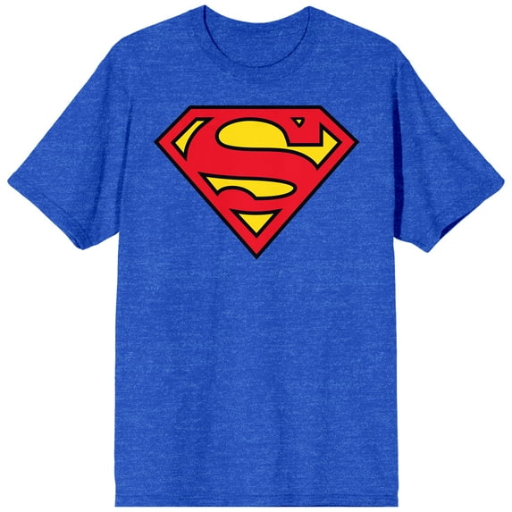 Superman Logo Men's Royal Heather T-shirt-Small