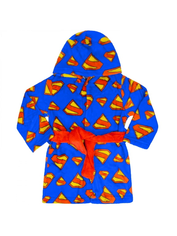 Logo Pattern Youth Velvet Robe-Size 6