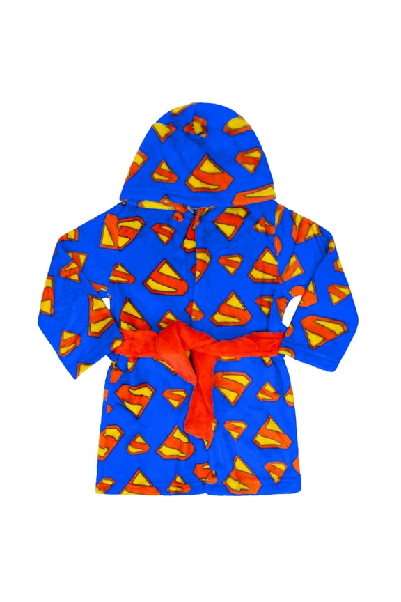 Logo Pattern Youth Velvet Robe-Size 8
