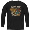 thumbnail image 1 of Superman - Logo Universe Kids Long Sleeve T Shirt (Large) for Youth Boys and Girls, Black, 1 of 4