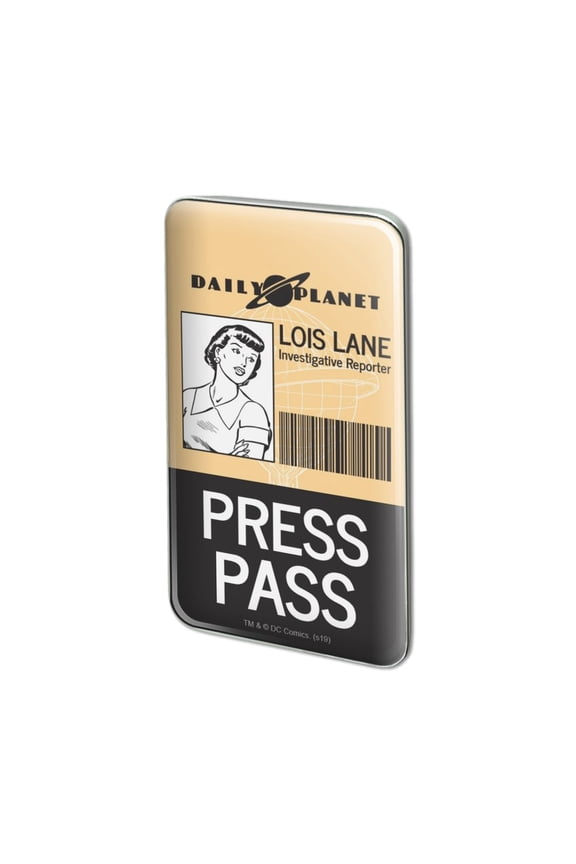 Superman Lois Lane Press Pass Metal Rectangle Lapel Hat Pin Tie Tack Pinback