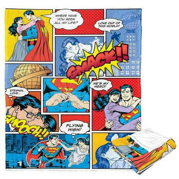 Superman Lois and Superman Warner Bros Kids Silk Touch Throw Blanket, 50 x 60 inches