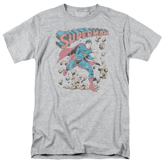 Superman Mad At Rocks Officially Licensed Adult T Shirt