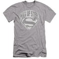 thumbnail image 1 of Superman Man Of Steel Shield Premium Adult Slim Fit 30/1 T-Shirt Athletic Heather, 1 of 1