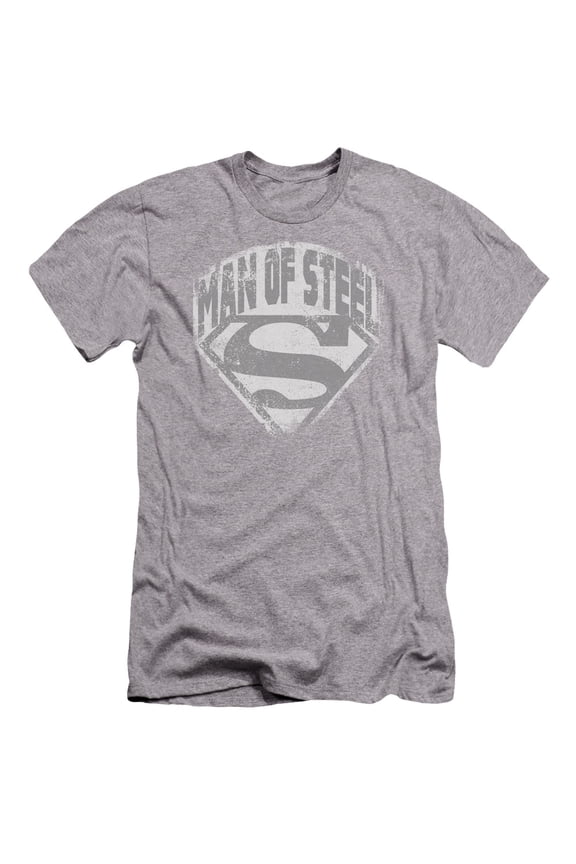 Superman - Man Of Steel Shield - Premium Slim Fit Short Sleeve Shirt - X-Large