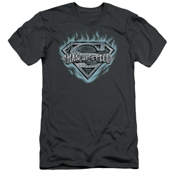 Superman - Man Of Steel Shield - Slim Fit Short Sleeve Shirt - X-Large