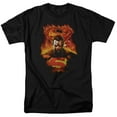 thumbnail image 1 of Superman Man On Fire Adult 18/1 T-Shirt Black, 1 of 1