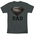 thumbnail image 1 of Superman Man of Steel Dad of Steel Gray Super Dad T-Shirt (Small), 1 of 2