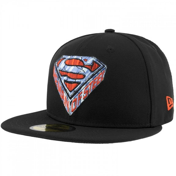 Superman Man of Steel Logo New Era 59Fifty Fitted Hat-7 7/8 Fitted