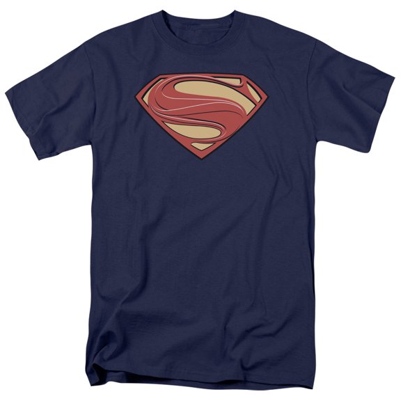 Superman Man of Steel Men's New Solid Shield Navy T-Shirt M