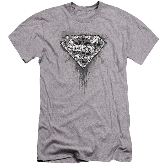 Superman - Many Super Skulls - Premium Slim Fit Short Sleeve Shirt - Small