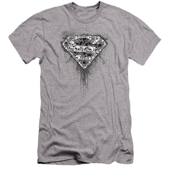 Superman - Many Super Skulls - Premium Slim Fit Short Sleeve Shirt - Small