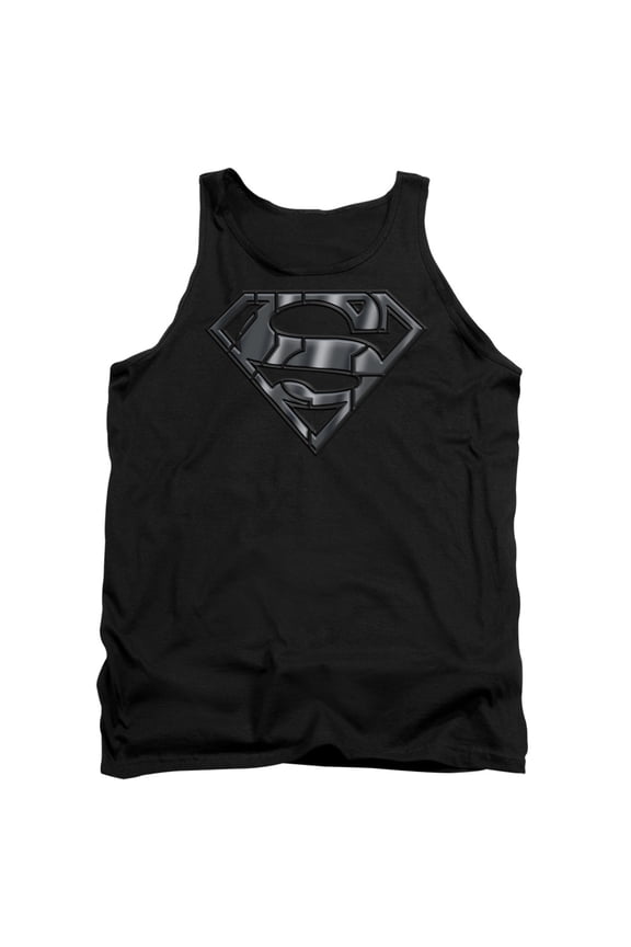 Superman Mech Shield Adult Tank Top Black