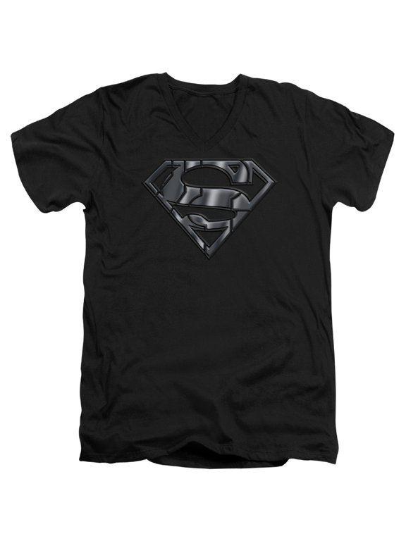 Superman - Mech Shield - Slim Fit V Neck Shirt - Large