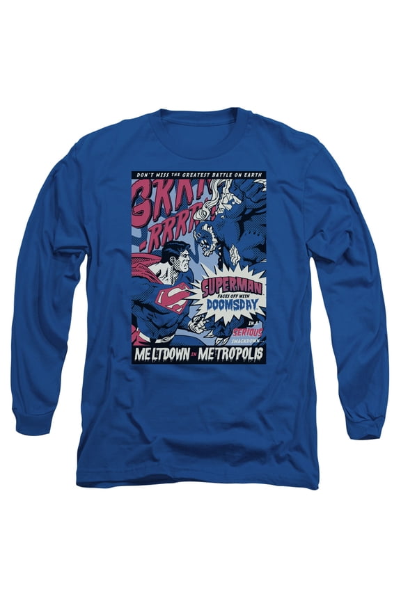 Superman - Meltdown - Long Sleeve Shirt - Medium