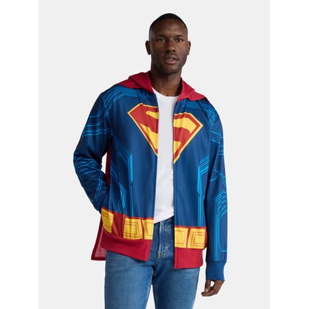 Superman, Men's & Big Men's Halloween Cosplay Hoodie, Sizes S-3XL
