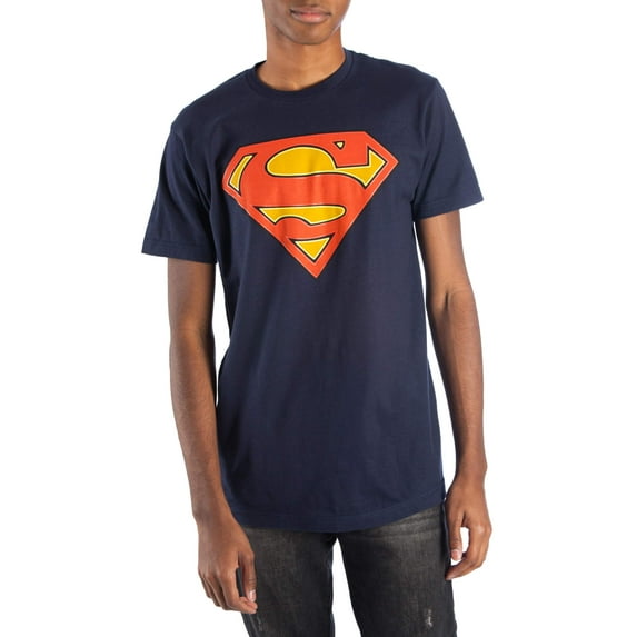 Superman Men's & Big Men's Glow in the Dark Logo Graphic Tee Shirt, Sizes S-3XL, Superman Mens Tee Shirts