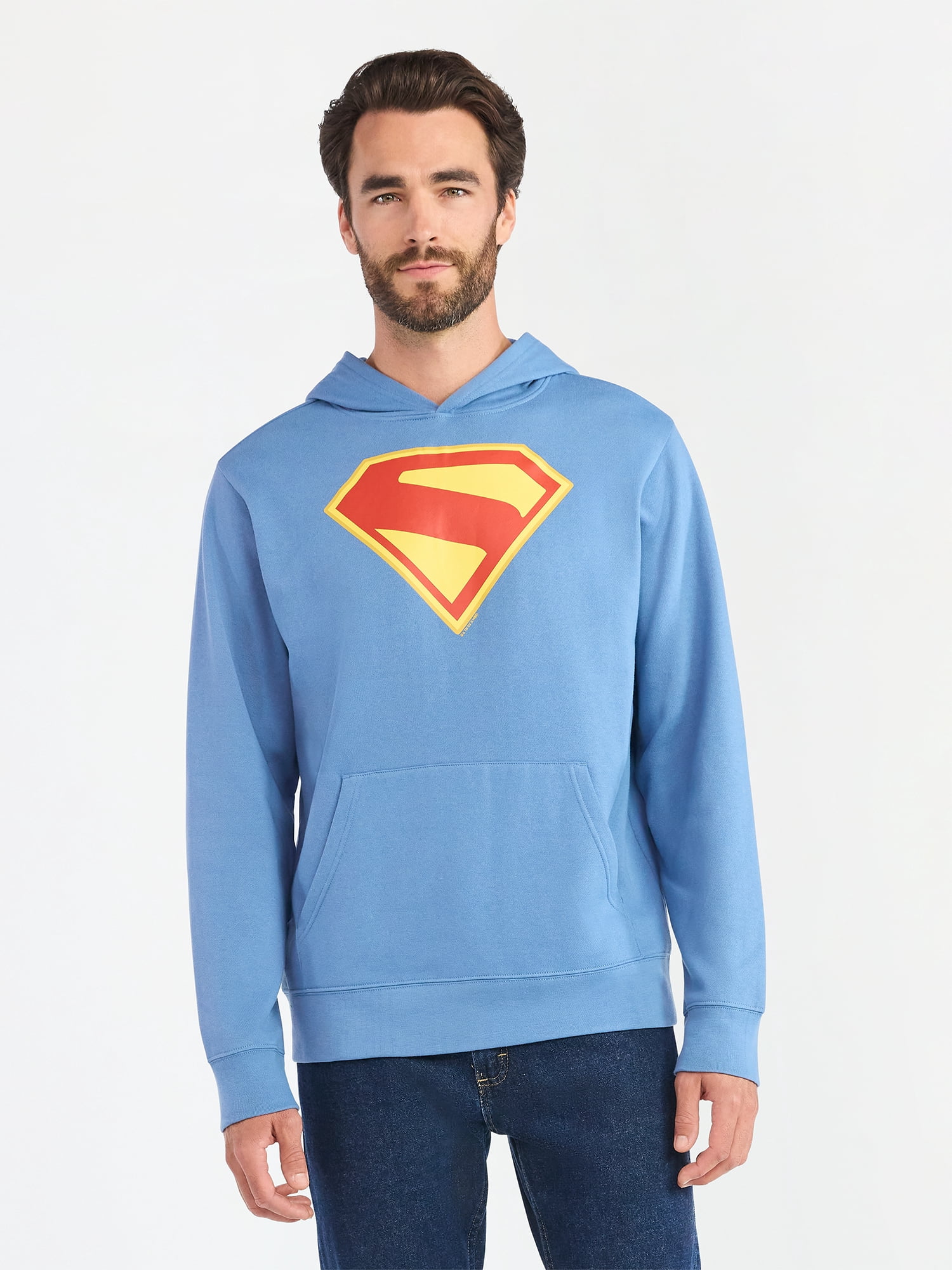Superman Men's and Big Men's Graphic Hoodie with Long Sleeves, Sizes XS-5XL