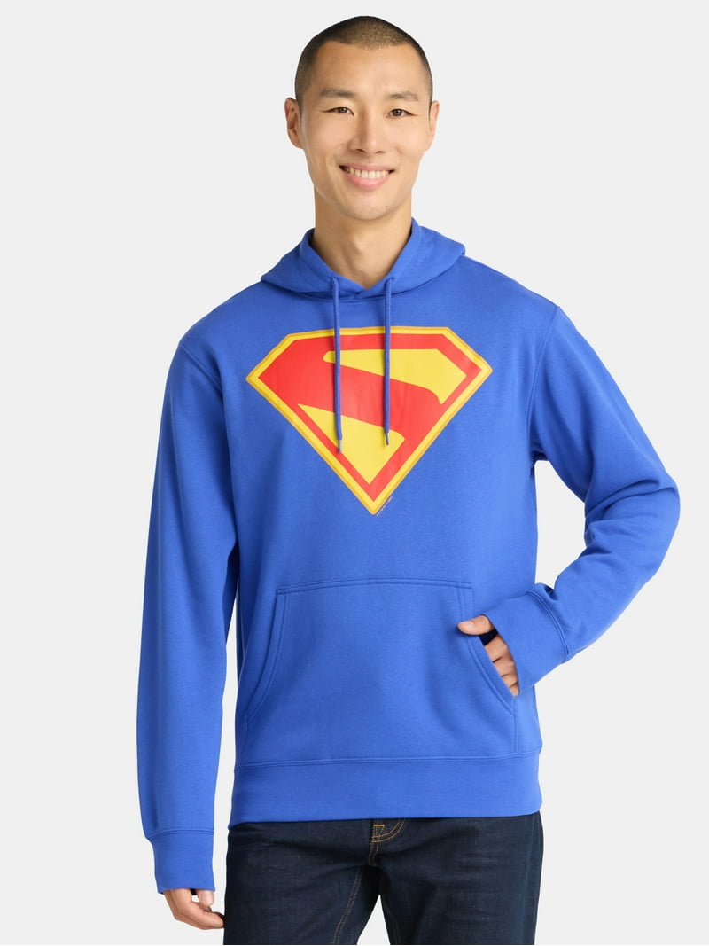 Superman Men's and Big Men's Shield Graphic Hoodie, Sizes S-3XL