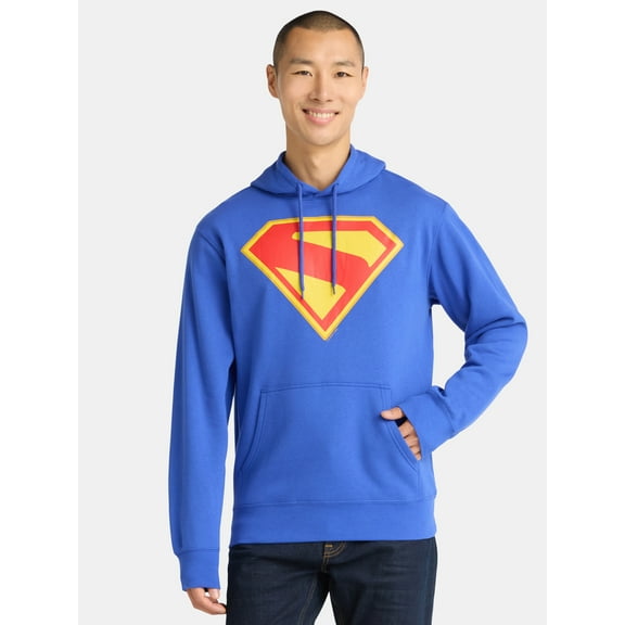 Superman Men's and Big Men's Shield Graphic Hoodie, Sizes S-3XL