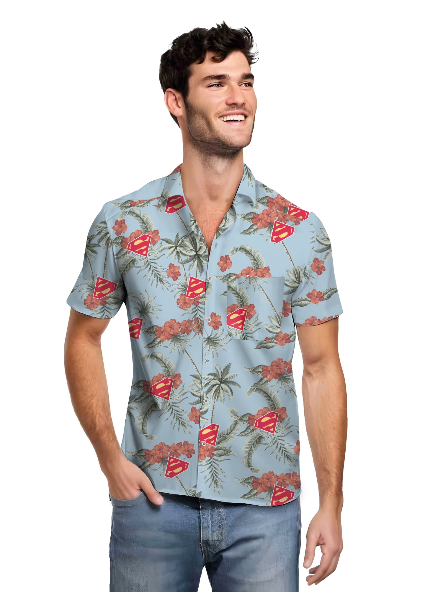 Superman Men's & Big Mens Graphic Print Shirt, Sizes S-3XL