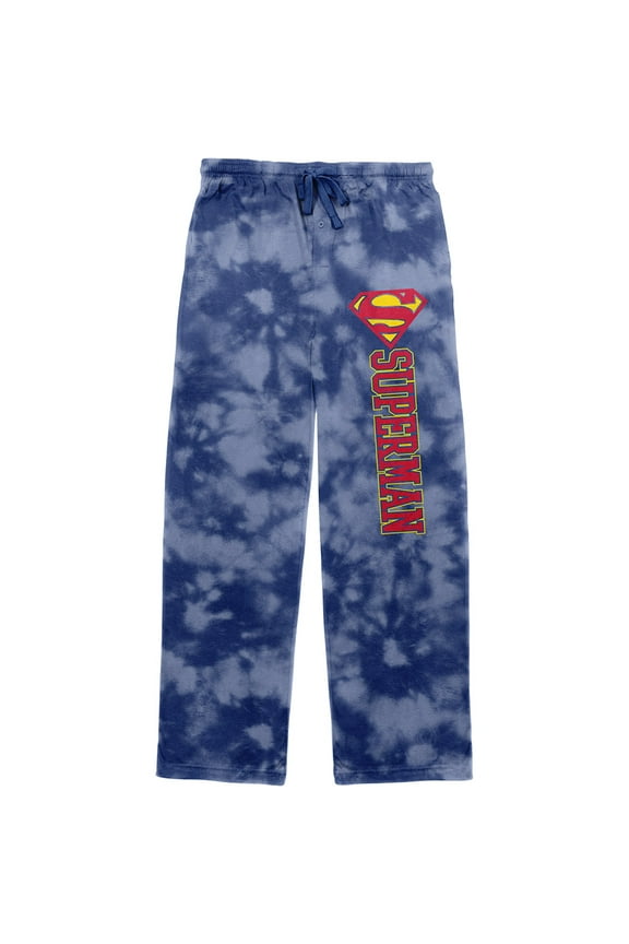 Superman Men's Blue and White Cloud Sleep Pajama Pants-M