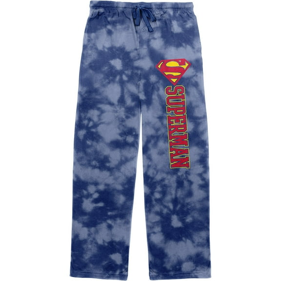 Superman Men's Blue and White Cloud Sleep Pajama Pants-S