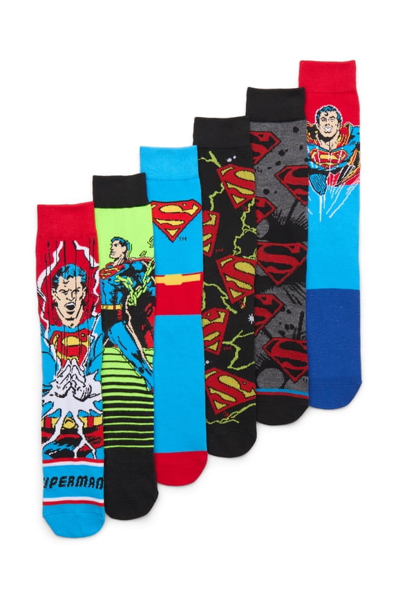 Crew Socks, 6-Pack, Sizes 8-12