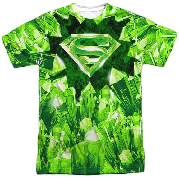 Superman Men's  Kryptonite Shield Sublimation T-shirt White