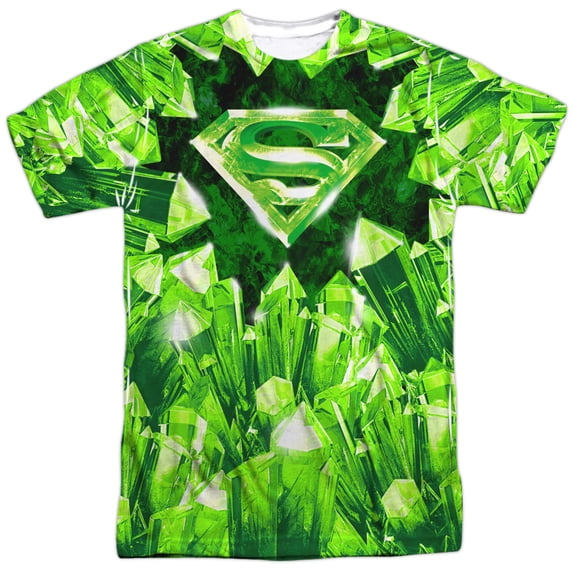 Superman Men's Kryptonite Shield Sublimation T-shirt White