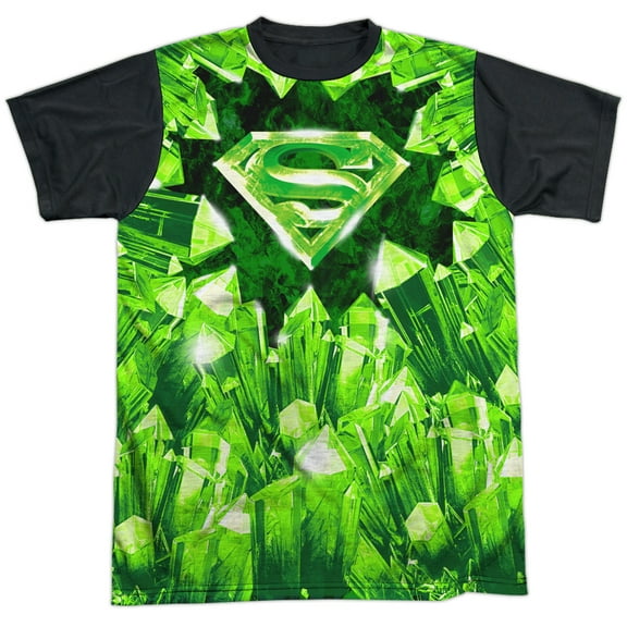 Superman Men's Kryptonite Shield Sublimation T-shirt XX-Large White