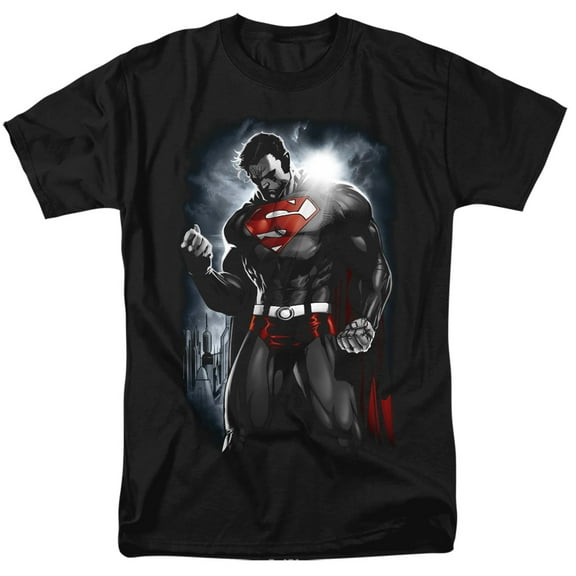 Superman Light Of The Sun Adult 18/1 T-Shirt Black