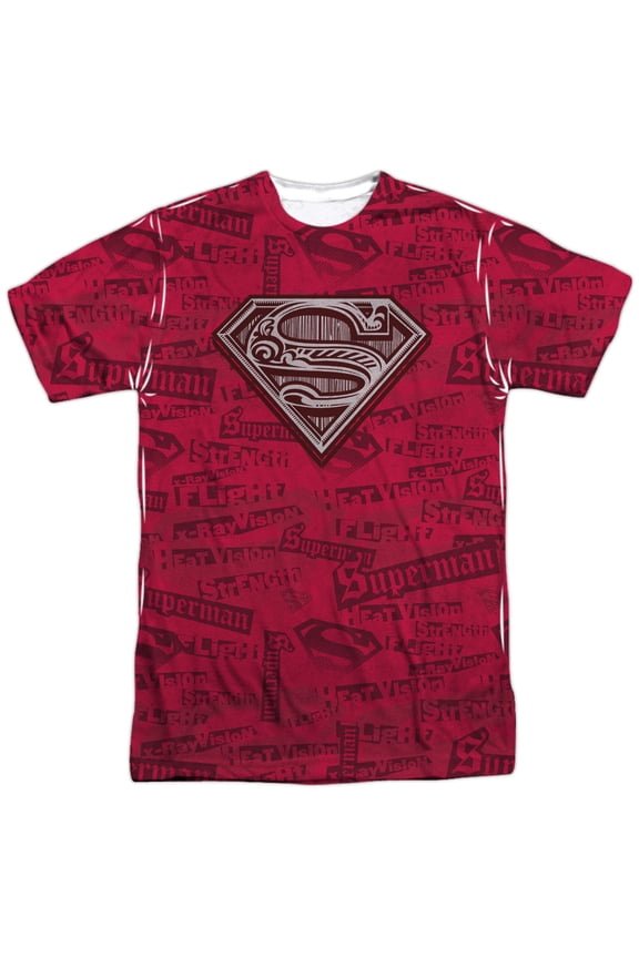Superman Men's Super Powers Sublimation T-shirt White