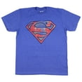 thumbnail image 1 of Superman Men's Vintage Faded Logo Design Graphic T-Shirt (Large), 1 of 2