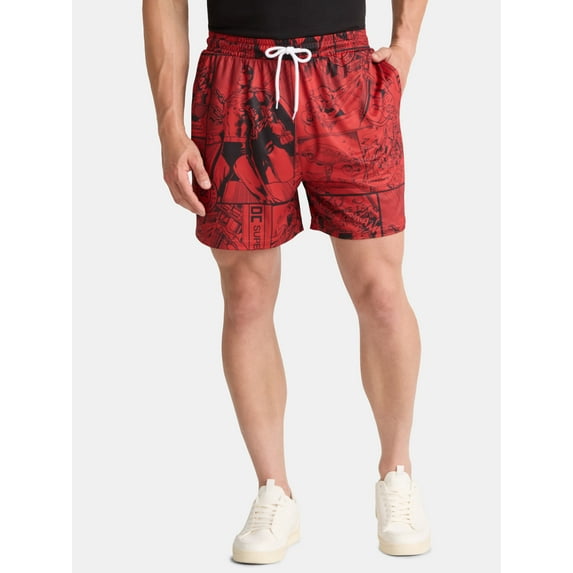 Superman Men's and Big Men's Graphic Mesh Shorts, Sizes S-3XL
