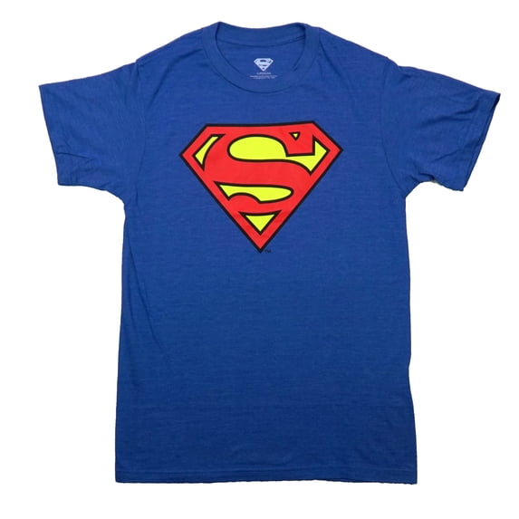 Superman Mens T-Shirt - Classic Red & Yellow Logo (Small)