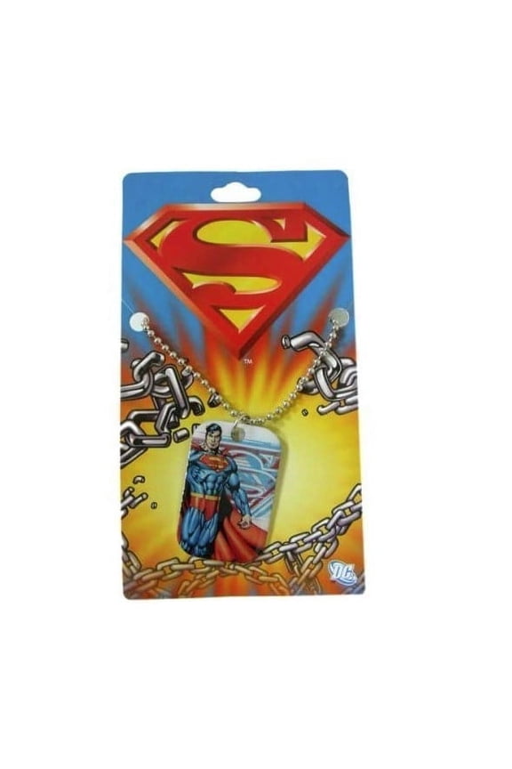 Superman Metal Dog Tag Necklace