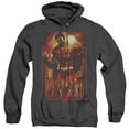 thumbnail image 1 of Superman Metropolis Deco Adult Heather Hoodie Sweatshirt Black, 1 of 1
