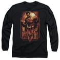 thumbnail image 1 of Superman Metropolis Deco Long Sleeve Adult 18/1 T-Shirt Black, 1 of 1