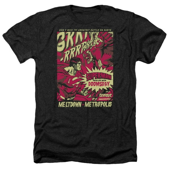 Superman - Metropolis Meltdown - Heather Short Sleeve Shirt - XXX-Large
