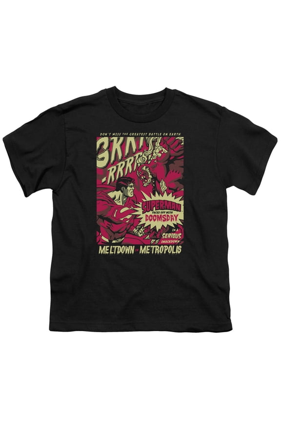 Superman - Metropolis Meltdown - Youth Short Sleeve Shirt - Small