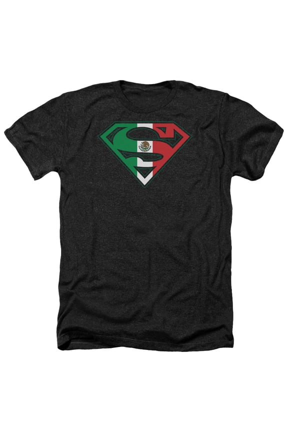 Superman - Mexican Flag Shield - Heather Short Sleeve Shirt - XX-Large