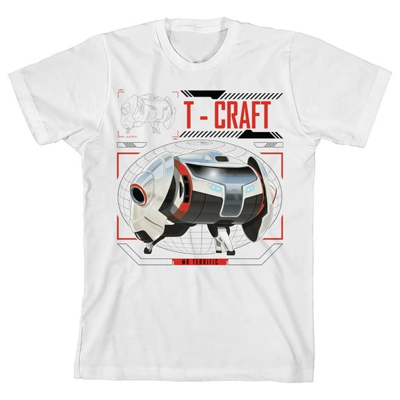 Superman Movie 2025 T-Craft Outline T-Craft Futuristic Blueprint Elements Boys White Crew Neck Short Sleeve Tee-XL