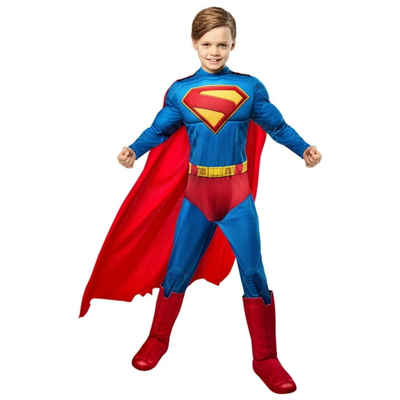 Superman Movie Superman Deluxe Muscle Chest Costume for Kids by Rubies, Boys XS