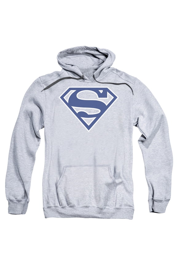 Superman - Navy &Amp; White Shield - Pull-Over Hoodie - Small