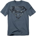 thumbnail image 1 of Superman T-Shirt Navy Camo Shield Unisex Graphic Tee For Men & Women, 1 of 7