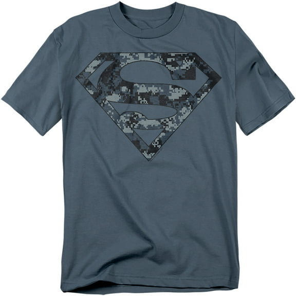 Superman T-Shirt Navy Camo Shield Unisex Graphic Tee For Men & Women