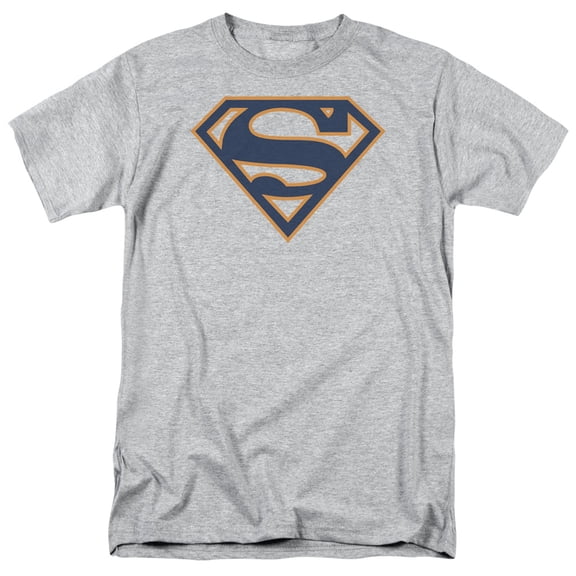 Superman Navy & Orange Shield Officially Licensed Adult T Shirt